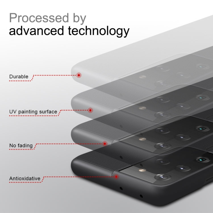 NILLKIN Frosted Concave-convex Texture PC Protective Case, For Samsung Galaxy S21 Ultra 5G
