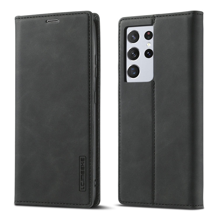 LC.IMEEKE Strong Magnetism Ultra-thin Horizontal Flip Matte TPU + PU Leather Case with Holder & Card Slots & Wallet, For Samsung Galaxy S21 5G, For Samsung Galaxy S21+ 5G, For Samsung Galaxy S21 Ultra 5G