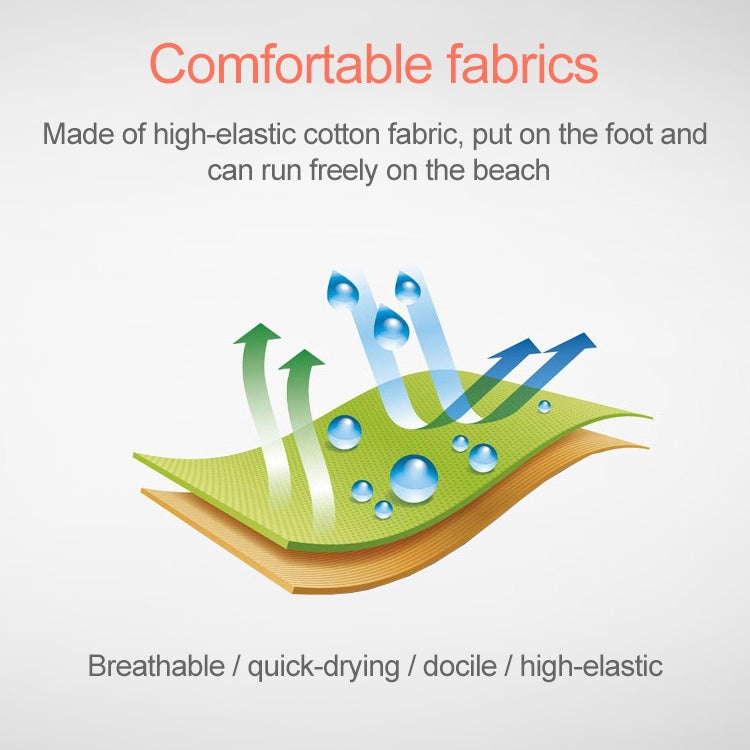 Non-slip Plastic Grain Texture Thick Cloth Sole Printing Diving Shoes and Socks, One Pair, XXXS, XXS, XS, S