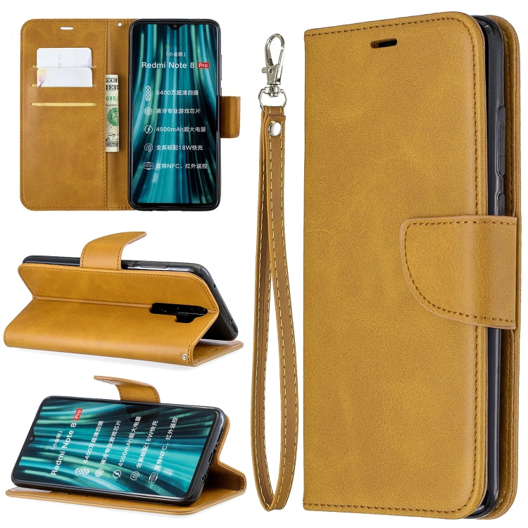 Retro Lambskin Texture Pure Color Horizontal Flip PU Leather Case with Holder & Card Slots & Wallet & Lanyard, For Xiaomi Redmi Note 8Pro