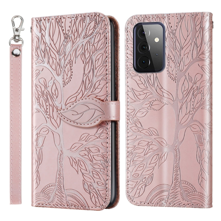 Life of Tree Embossing Pattern Horizontal Flip Leather Case with Holder & Card Slot & Wallet & Photo Frame & Lanyard, For Samsung Galaxy A72 5G / 4G, For Samsung Galaxy A81, For Samsung Galaxy A91, For Samsung Galaxy S21 5G
