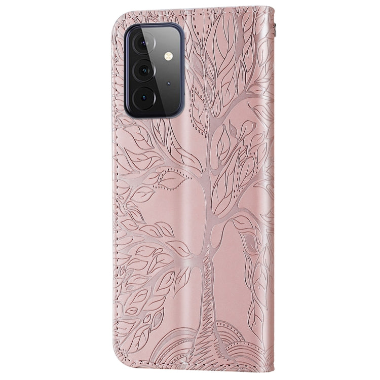 Life of Tree Embossing Pattern Horizontal Flip Leather Case with Holder & Card Slot & Wallet & Photo Frame & Lanyard, For Samsung Galaxy A72 5G / 4G, For Samsung Galaxy A81, For Samsung Galaxy A91, For Samsung Galaxy S21 5G
