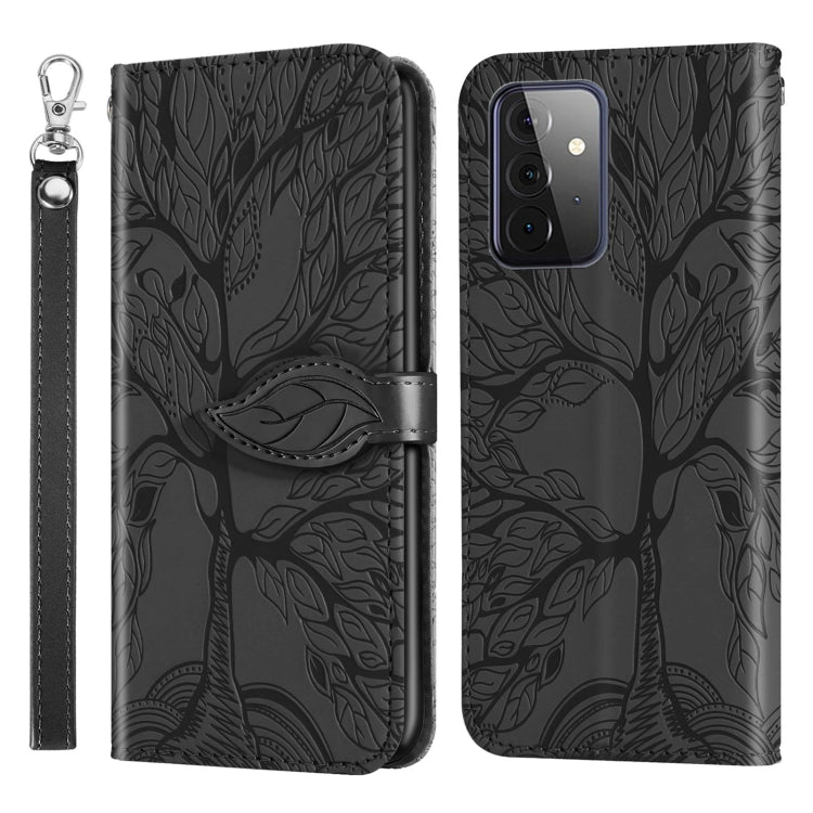 Life of Tree Embossing Pattern Horizontal Flip Leather Case with Holder & Card Slot & Wallet & Photo Frame & Lanyard, For Samsung Galaxy A72 5G / 4G, For Samsung Galaxy A81, For Samsung Galaxy A91, For Samsung Galaxy S21 5G