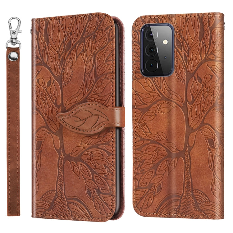 Life of Tree Embossing Pattern Horizontal Flip Leather Case with Holder & Card Slot & Wallet & Photo Frame & Lanyard, For Samsung Galaxy A72 5G / 4G, For Samsung Galaxy A81, For Samsung Galaxy A91, For Samsung Galaxy S21 5G