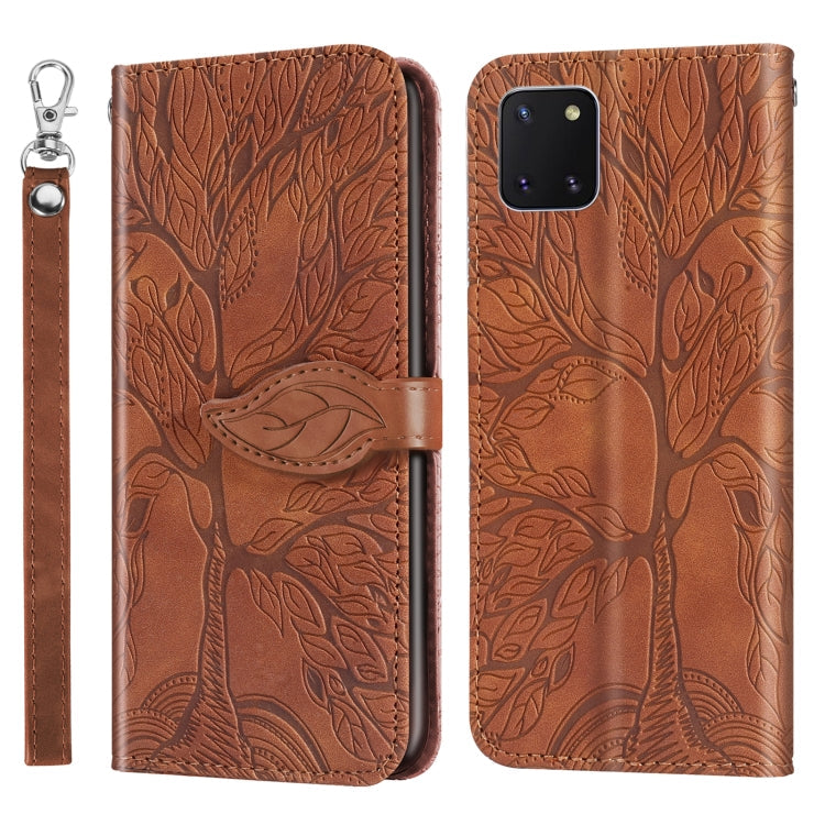 Life of Tree Embossing Pattern Horizontal Flip Leather Case with Holder & Card Slot & Wallet & Photo Frame & Lanyard, For Samsung Galaxy A72 5G / 4G, For Samsung Galaxy A81, For Samsung Galaxy A91, For Samsung Galaxy S21 5G