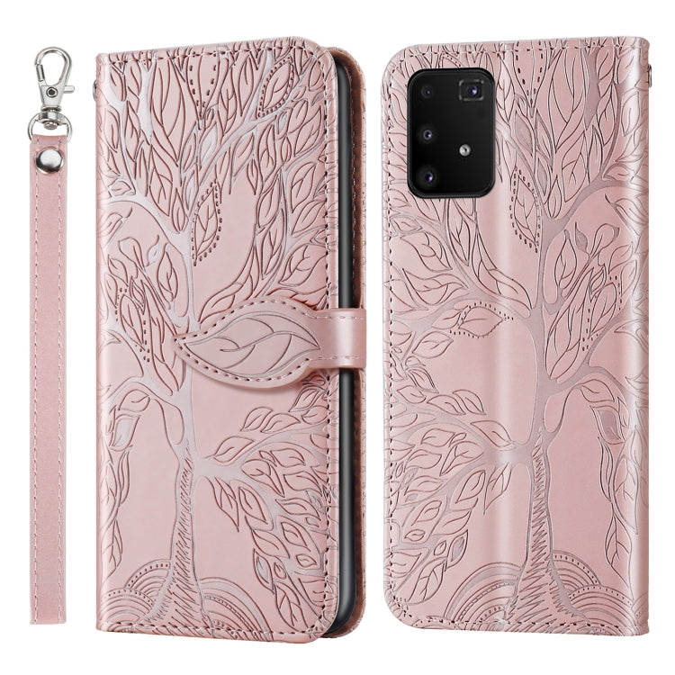 Life of Tree Embossing Pattern Horizontal Flip Leather Case with Holder & Card Slot & Wallet & Photo Frame & Lanyard, For Samsung Galaxy A72 5G / 4G, For Samsung Galaxy A81, For Samsung Galaxy A91, For Samsung Galaxy S21 5G