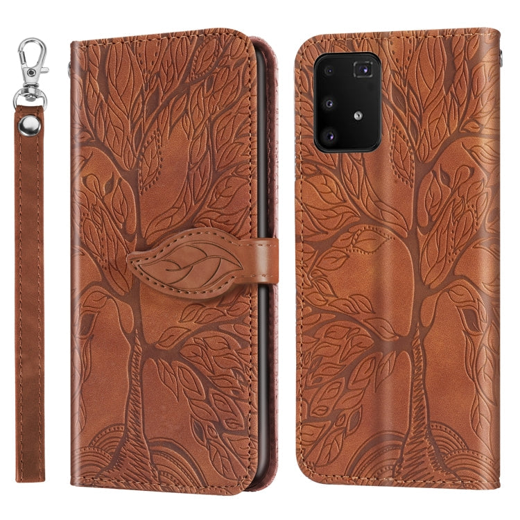Life of Tree Embossing Pattern Horizontal Flip Leather Case with Holder & Card Slot & Wallet & Photo Frame & Lanyard, For Samsung Galaxy A72 5G / 4G, For Samsung Galaxy A81, For Samsung Galaxy A91, For Samsung Galaxy S21 5G