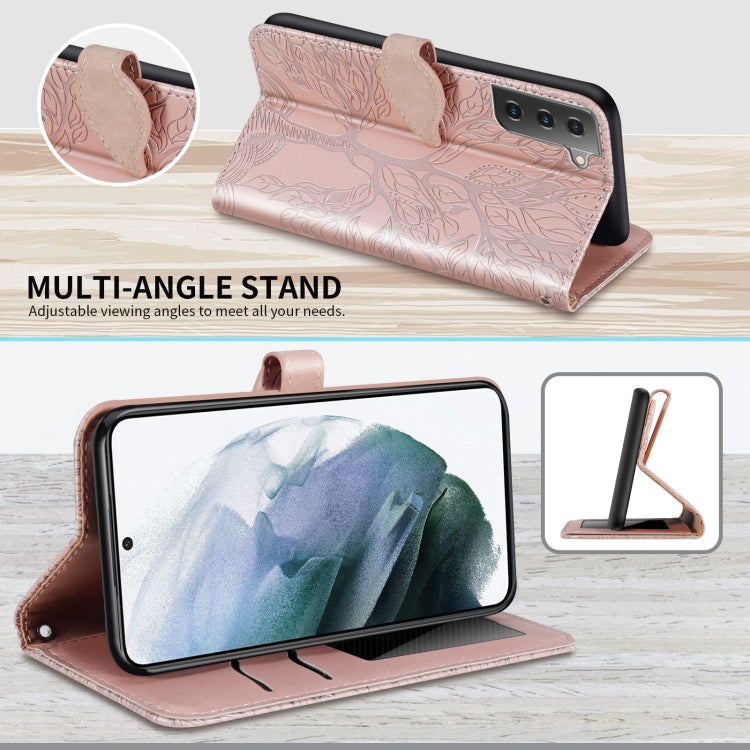 Life of Tree Embossing Pattern Horizontal Flip Leather Case with Holder & Card Slot & Wallet & Photo Frame & Lanyard, For Samsung Galaxy S21+ 5G, For Samsung Galaxy S21 Ultra 5G