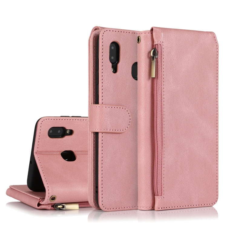Skin-feel Crazy Horse Texture Zipper Wallet Bag Horizontal Flip Leather Case with Holder & Card Slots & Wallet & Lanyard, For Samsung Galaxy A11, For Samsung Galaxy A12, For Samsung Galaxy A20 / A30, For Samsung Galaxy A21