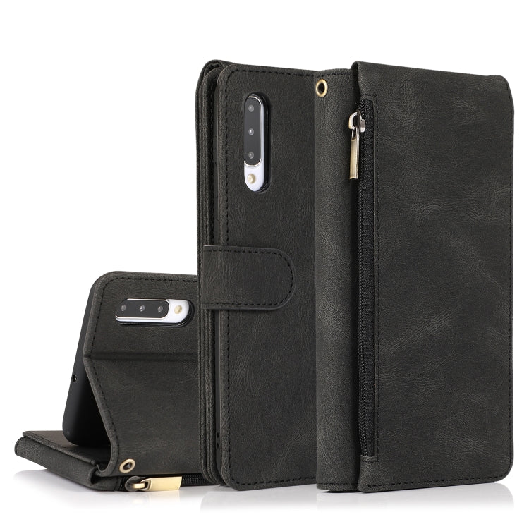 Skin-feel Crazy Horse Texture Zipper Wallet Bag Horizontal Flip Leather Case with Holder & Card Slots & Wallet & Lanyard, For Samsung Galaxy A50, For Samsung Galaxy A51, For Samsung Galaxy A51 5G, For Samsung Galaxy A52 5G