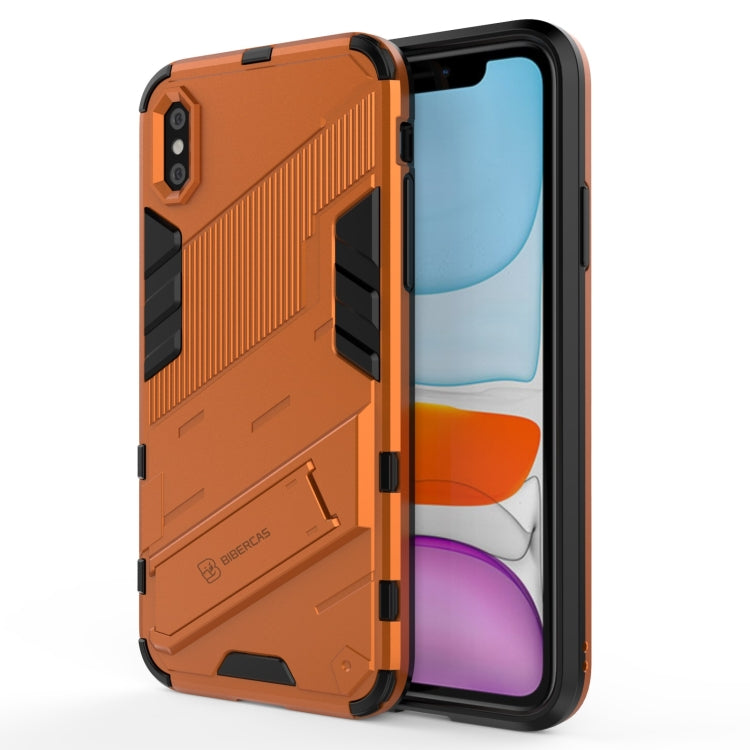 Punk Armor 2 in 1 PC + TPU Shockproof Case with Invisible Holder, For iPhone 11 Pro Max, For iPhone X / XS, For iPhone XR
