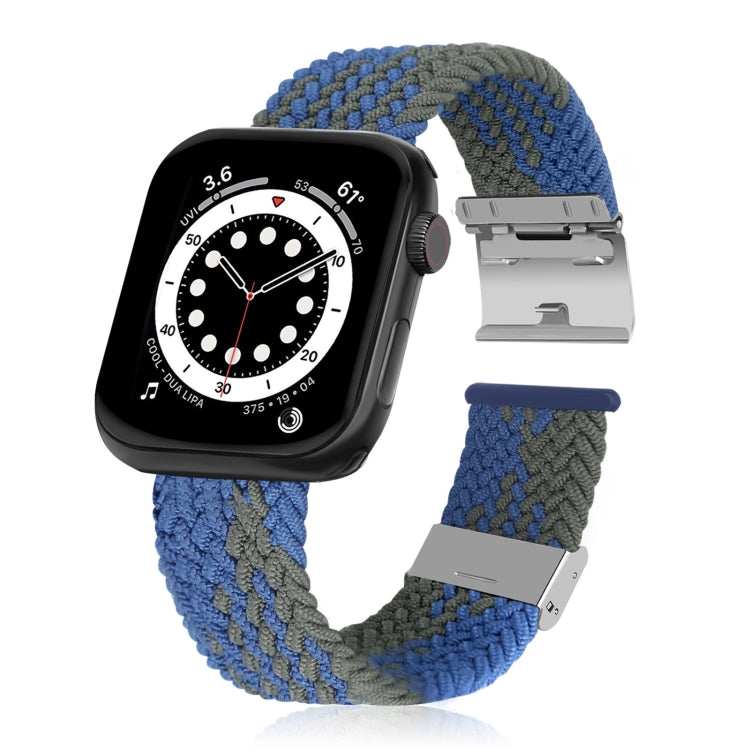 Braided + Stainless Steel Replacement Watchbands For Apple Watch Series 6 & SE & 5 & 4 40mm / 3 & 2 & 1 38mm, For Apple Watch Series 8&7 41mm / SE 2&6&SE&5&4 40mm / 3&2&1 38mm, For Apple Watch Series 7 41mm / 6 & SE & 5 & 4 40mm