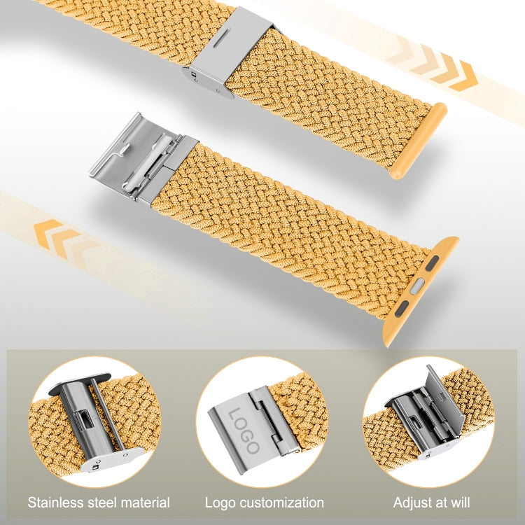Braided + Stainless Steel Replacement Watchbands For Apple Watch Series 6 & SE & 5 & 4 40mm / 3 & 2 & 1 38mm, For Apple Watch Series 8&7 41mm / SE 2&6&SE&5&4 40mm / 3&2&1 38mm, For Apple Watch Series 7 41mm / 6 & SE & 5 & 4 40mm