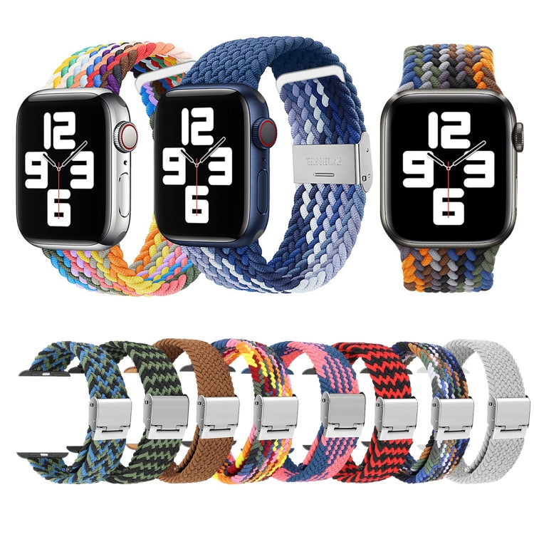 Braided + Stainless Steel Replacement Watchbands For Apple Watch Series 6 & SE & 5 & 4 40mm / 3 & 2 & 1 38mm, For Apple Watch Series 8&7 41mm / SE 2&6&SE&5&4 40mm / 3&2&1 38mm, For Apple Watch Series 7 41mm / 6 & SE & 5 & 4 40mm