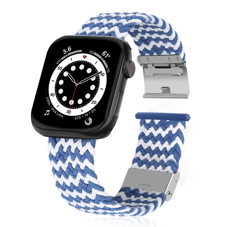 Braided + Stainless Steel Replacement Watchbands For Apple Watch Series 6 & SE & 5 & 4 44mm / 3 & 2 & 1 42mm, For Apple Watch Series 7 45mm / 6 & SE & 5 & 4 44mm / 3 & 2 & 1 42mm