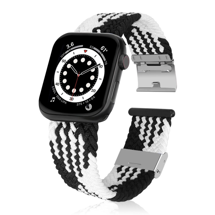 Braided + Stainless Steel Replacement Watchbands For Apple Watch Series 6 & SE & 5 & 4 44mm / 3 & 2 & 1 42mm, For Apple Watch Series 7 45mm / 6 & SE & 5 & 4 44mm / 3 & 2 & 1 42mm