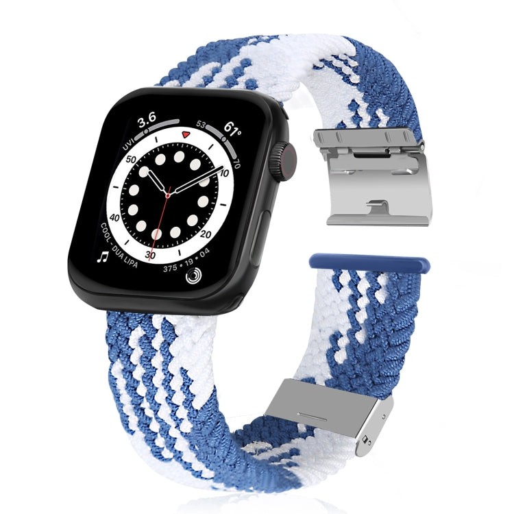 Braided + Stainless Steel Replacement Watchbands For Apple Watch Series 6 & SE & 5 & 4 44mm / 3 & 2 & 1 42mm, For Apple Watch Series 7 45mm / 6 & SE & 5 & 4 44mm / 3 & 2 & 1 42mm