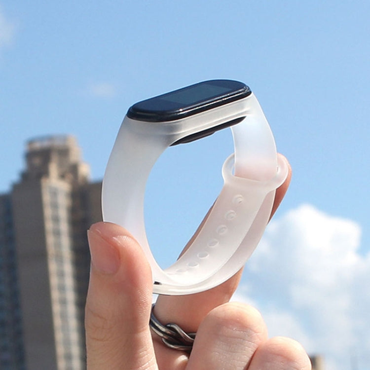 For Xiaomi Mi Band 6 (CA8856) Silicone Translucent Replacement Strap Watchband