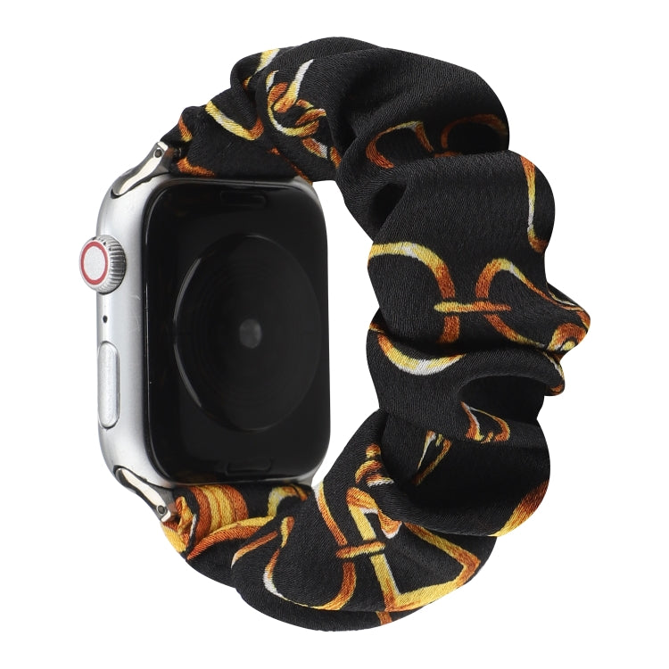 Fabric Hair Ring Replacement Strap Watchband For, Apple Watch Series 8&7 45mm / SE 2&6&SE&5&4 44mm / 3&2&1 42mm, Apple Watch Series 8&7 41mm / SE 2&6&SE&5&4 40mm / 3&2&1 38mm