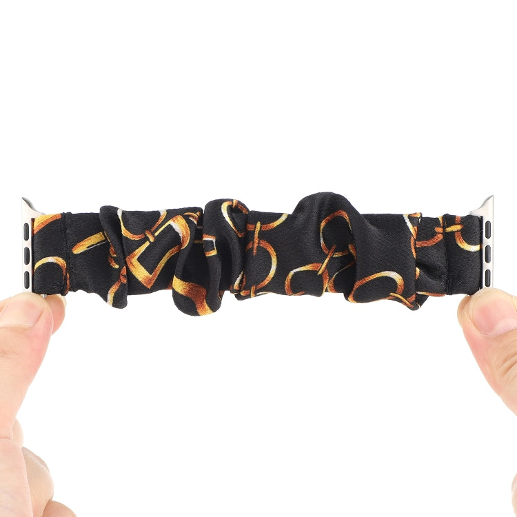 Fabric Hair Ring Replacement Strap Watchband For, Apple Watch Series 8&7 45mm / SE 2&6&SE&5&4 44mm / 3&2&1 42mm, Apple Watch Series 8&7 41mm / SE 2&6&SE&5&4 40mm / 3&2&1 38mm