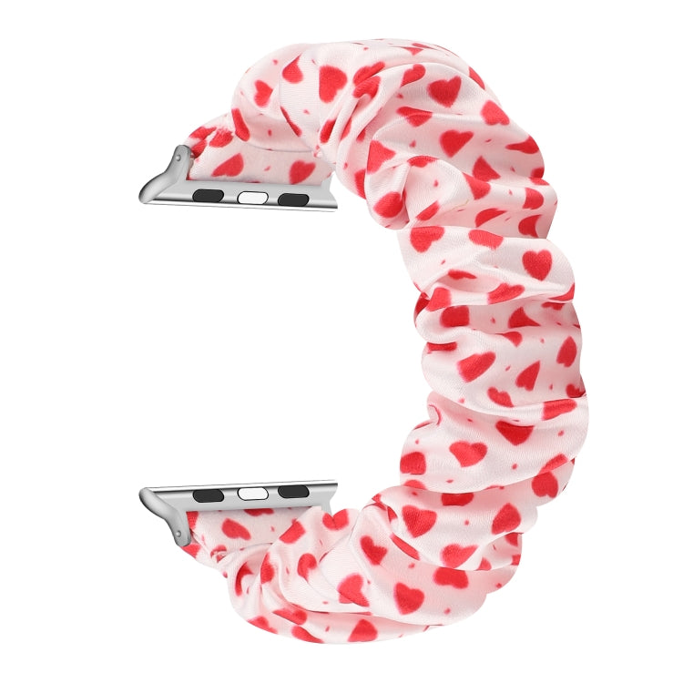 Fabric Hair Ring Replacement Strap Watchband For, Apple Watch Series 8&7 45mm / SE 2&6&SE&5&4 44mm / 3&2&1 42mm, Apple Watch Series 8&7 41mm / SE 2&6&SE&5&4 40mm / 3&2&1 38mm