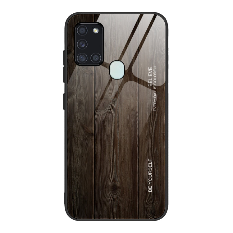Wood Grain Tempered Glass + TPU Shockproof Case, For Samsung Galaxy A21s, For Samsung Galaxy A51, For Samsung Galaxy Note10+