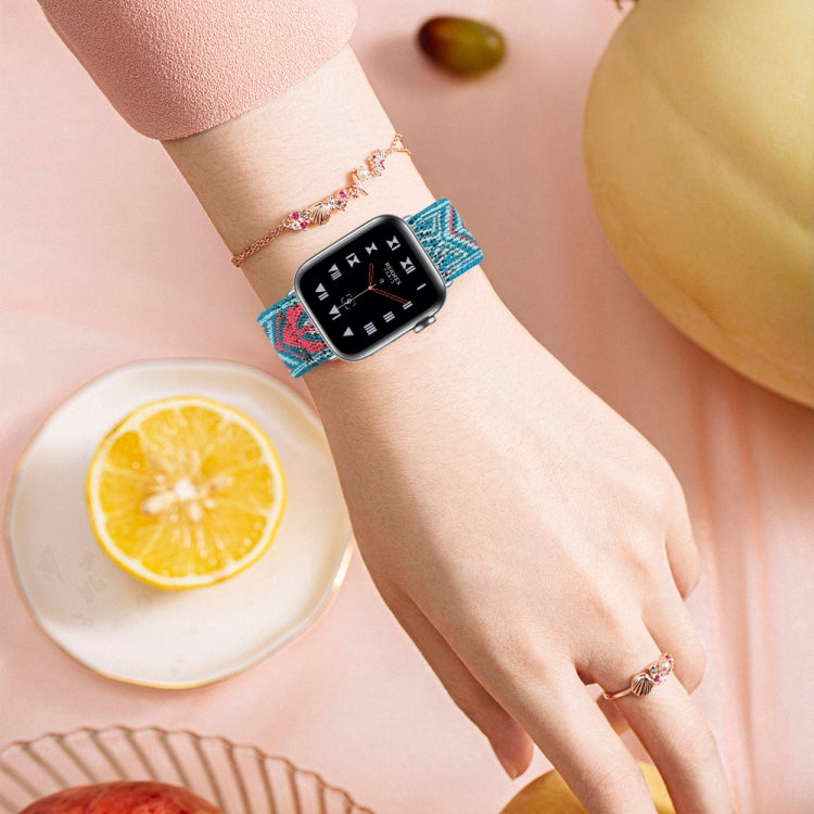 Elastic Watch Strap, For Apple Watch Series 7 45mm / 6 & SE & 5 & 4 44mm / 3 & 2 & 1 42mm, For Apple Watch Series 7 41mm / 6 & SE & 5 & 4 40mm / 3 & 2 & 1 38mm