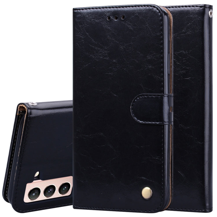 Business Style Oil Wax Texture Horizontal Flip Leather Case with Holder & Card Slots & Wallet, For Samsung Galaxy S21 Ultra 5G, For Samsung Galaxy S21 5G, For Samsung Galaxy S21+ 5G, For Samsung Galaxy A02 (EU Version)