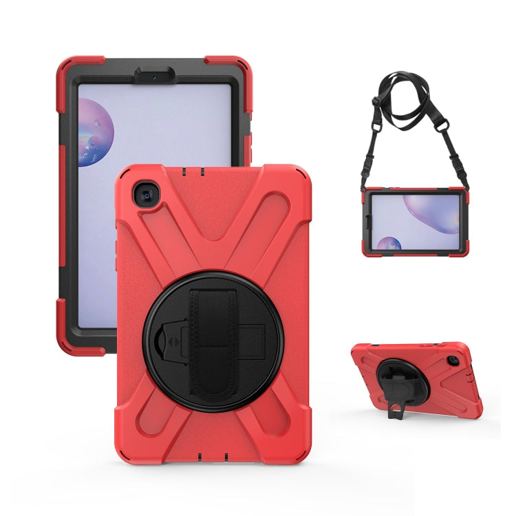 Shockproof Colorful Silicone + PC Protective Case with Holder & Shoulder Strap & Hand Strap, For Samsung Galaxy Tab A7 10.4 2020 T500 / T505, For Samsung Galaxy Tab A 8.4 2020 T307U, For Samsung Galaxy Tab A 10.1 (2019) T515 / T510