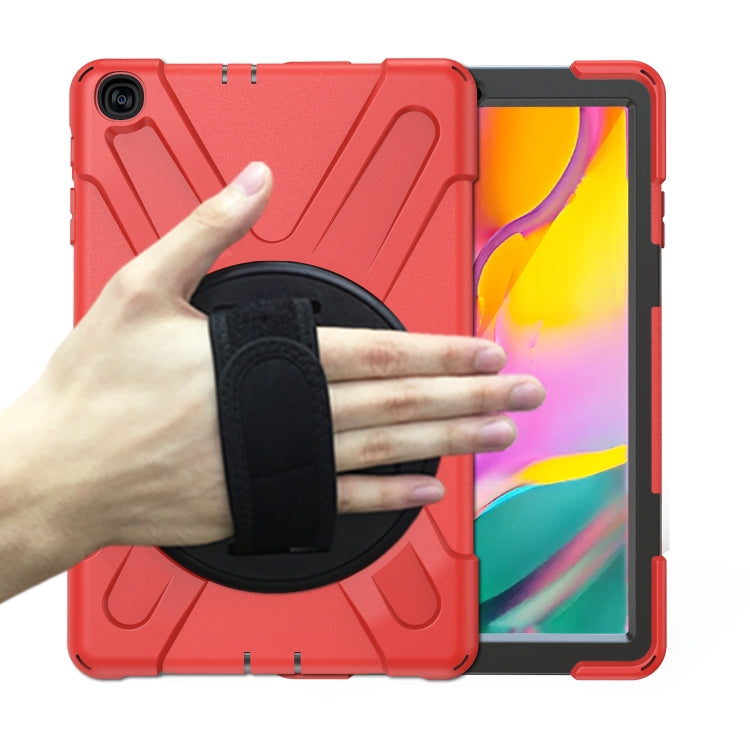 Shockproof Colorful Silicone + PC Protective Case with Holder & Shoulder Strap & Hand Strap, For Samsung Galaxy Tab A7 10.4 2020 T500 / T505, For Samsung Galaxy Tab A 8.4 2020 T307U, For Samsung Galaxy Tab A 10.1 (2019) T515 / T510