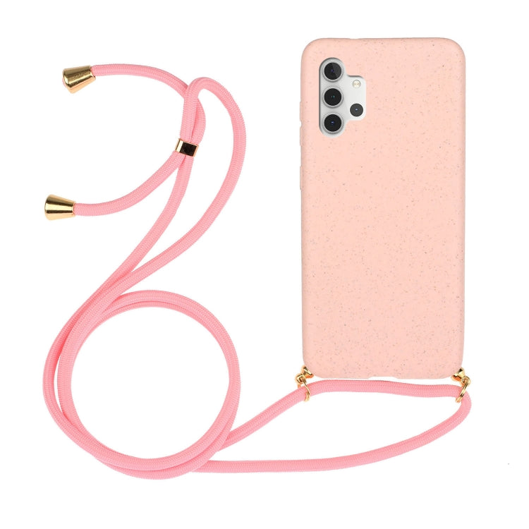Wheat Straw Material + TPU Protective Case with Lanyard, For Samsung Galaxy A12, For Samsung Galaxy A32 5G, For Samsung Galaxy A52 5G / 4G, For Samsung Galaxy A72 5G / 4G