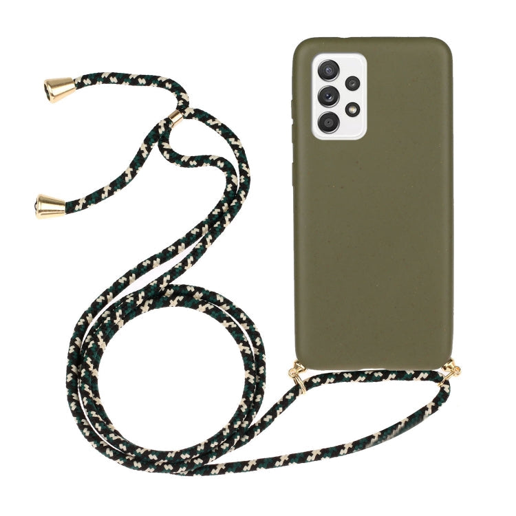 Wheat Straw Material + TPU Protective Case with Lanyard, For Samsung Galaxy A12, For Samsung Galaxy A32 5G, For Samsung Galaxy A52 5G / 4G, For Samsung Galaxy A72 5G / 4G