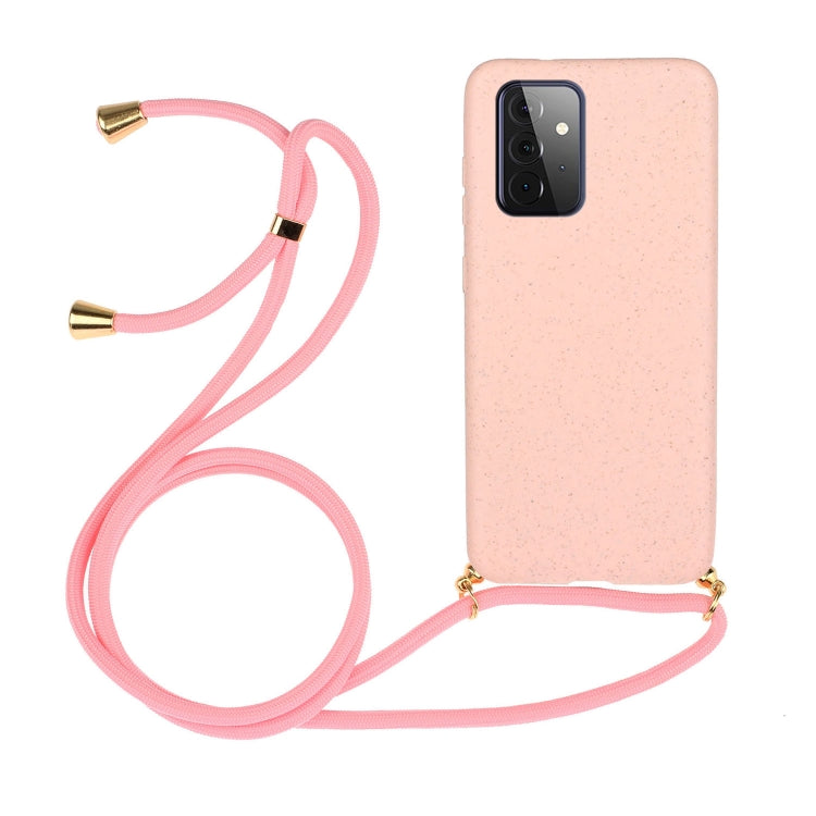 Wheat Straw Material + TPU Protective Case with Lanyard, For Samsung Galaxy A12, For Samsung Galaxy A32 5G, For Samsung Galaxy A52 5G / 4G, For Samsung Galaxy A72 5G / 4G