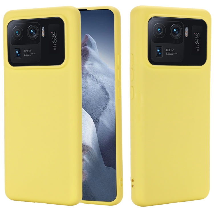 Solid Color Liquid Silicone Dropproof Full Coverage Protective Case, For Xiaomi Mi 11 Ultra