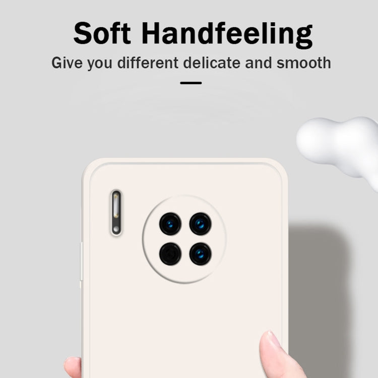Solid Color Liquid Silicone Straight Edge Dropproof Full Coverage Protective Case, For Huawei Mate 30, For Huawei Mate 30 Pro