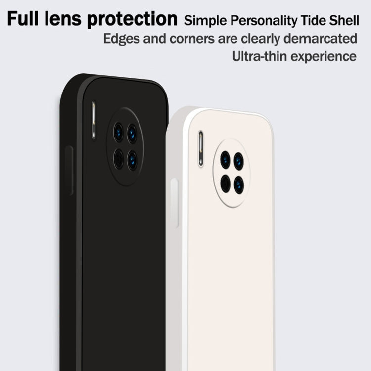 Solid Color Liquid Silicone Straight Edge Dropproof Full Coverage Protective Case, For Huawei Mate 30, For Huawei Mate 30 Pro