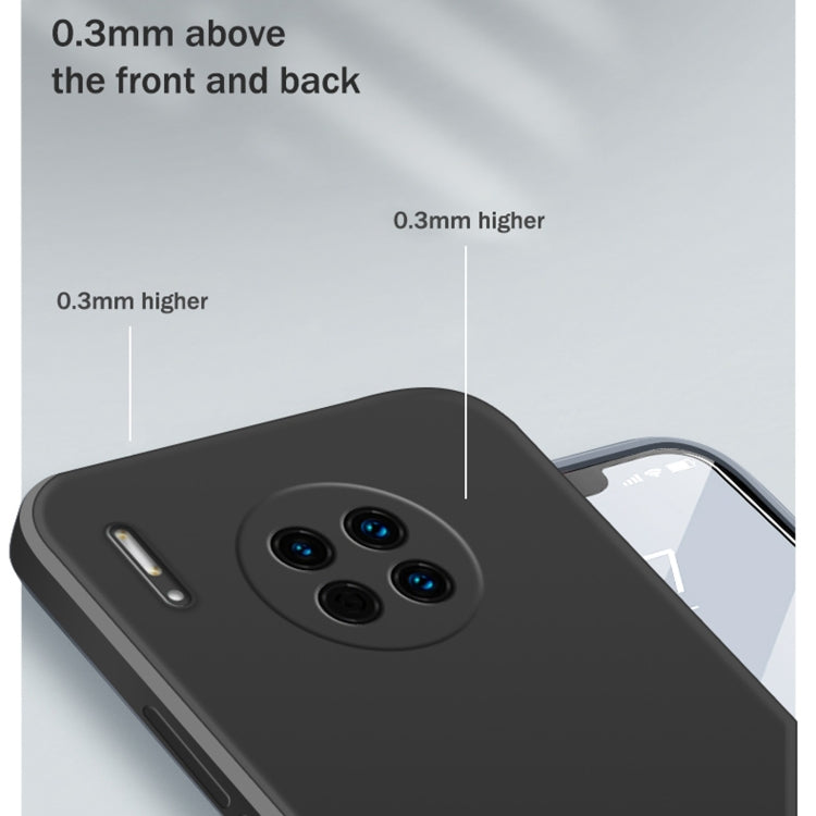 Solid Color Liquid Silicone Straight Edge Dropproof Full Coverage Protective Case, For Huawei Mate 30, For Huawei Mate 30 Pro
