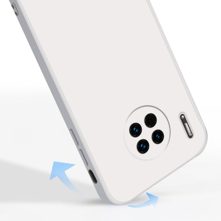 Solid Color Liquid Silicone Straight Edge Dropproof Full Coverage Protective Case, For Huawei Mate 30, For Huawei Mate 30 Pro