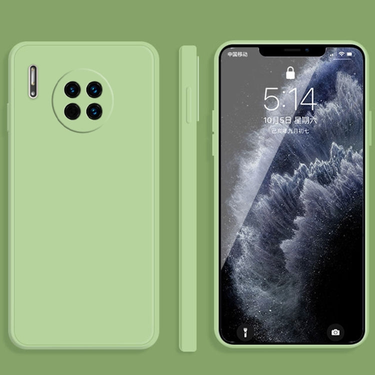 Solid Color Liquid Silicone Straight Edge Dropproof Full Coverage Protective Case, For Huawei Mate 30, For Huawei Mate 30 Pro