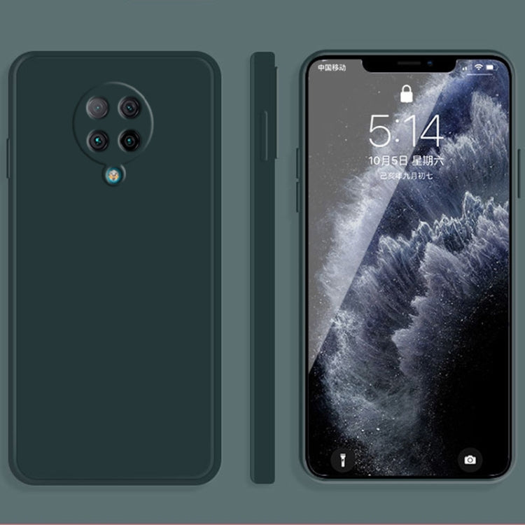 Solid Color Liquid Silicone Straight Edge Dropproof Full Coverage Protective Case, For Xiaomi Redmi K30S, For Xiaomi Redmi K30 Ultra