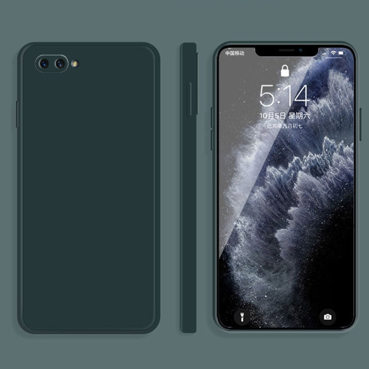Solid Color Liquid Silicone Straight Edge Dropproof Full Coverage Protective Case, For OPPO A5 / A3s, For OPPO Find X3