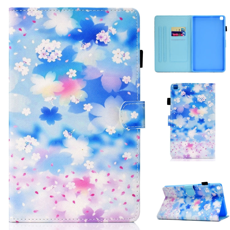 Coloured Drawing Stitching Horizontal Flip Leather Case with Holder & Card Slot, For Samsung Galaxy Tab A7 Lite 8.7 (2021) T220