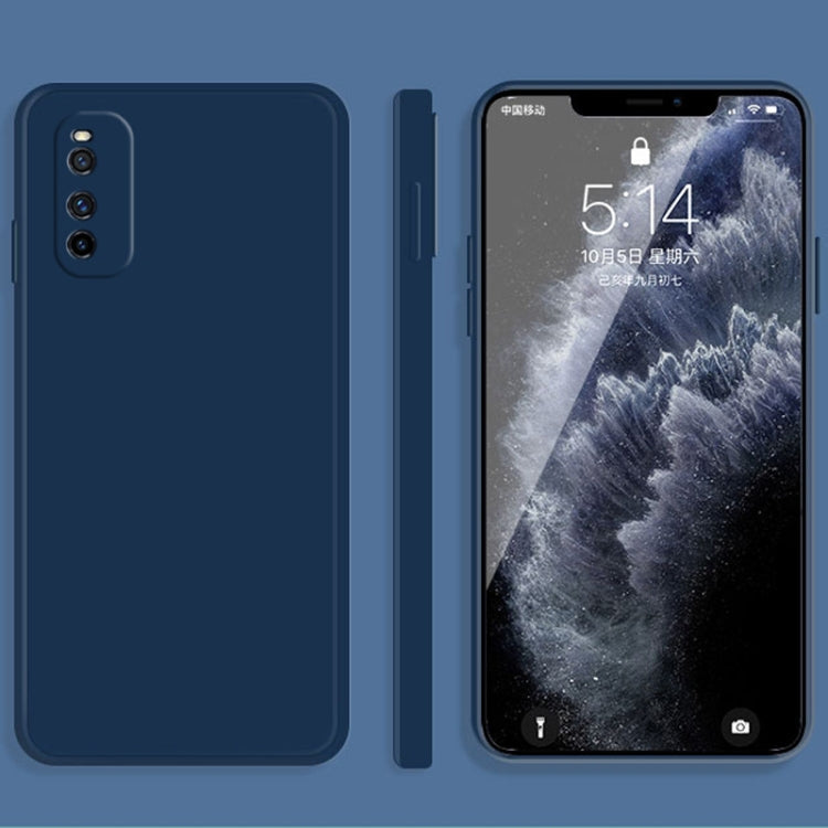 Solid Color Liquid Silicone Straight Edge Dropproof Full Coverage Protective Case, For vivo iQOO Neo, For vivo IQOO Neo3
