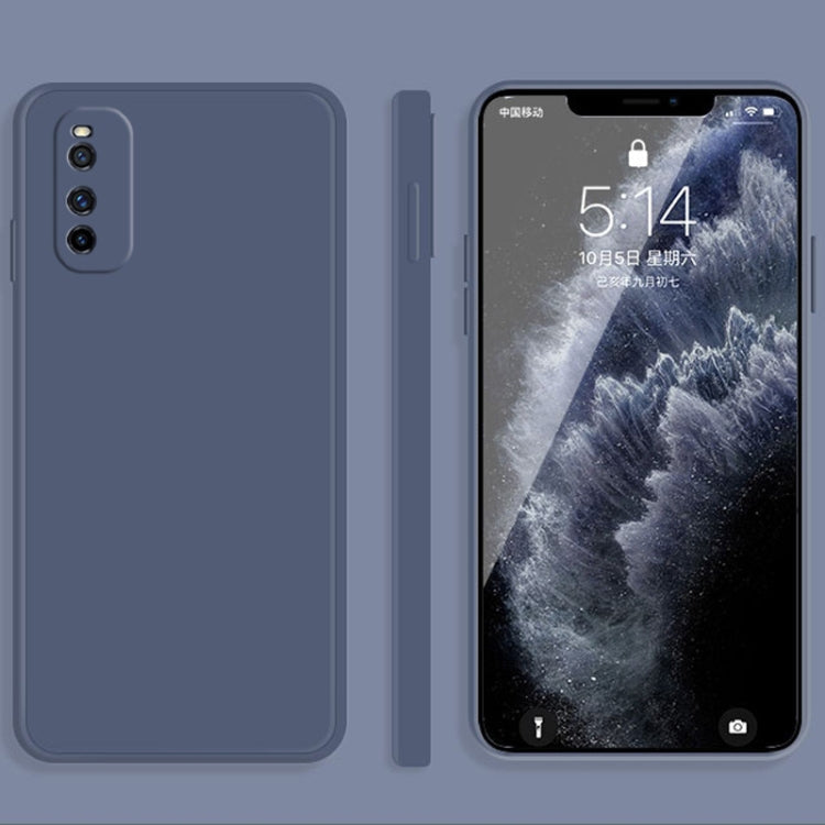 Solid Color Liquid Silicone Straight Edge Dropproof Full Coverage Protective Case, For vivo iQOO Neo, For vivo IQOO Neo3