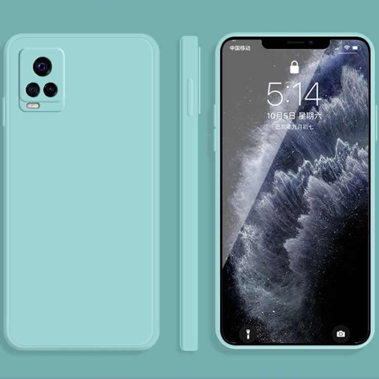 Solid Color Liquid Silicone Straight Edge Dropproof Full Coverage Protective Case, For vivo S7, For vivo X23