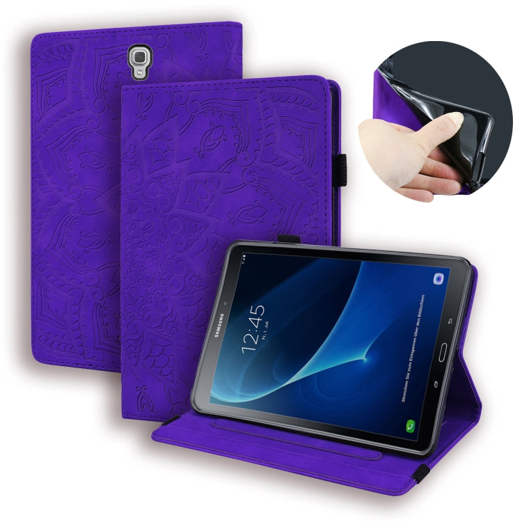 Calf Pattern Double Folding Design Embossed Leather Case with Holder & Card Slots & Pen Slot & Elastic Band, For iPad Pro 9.7 inch, For iPad 10.2 2021 / 2020 / 2019, For iPad 4 & 3 & 2, For Samsung Galaxy Tab A 10.5 T590 / T595