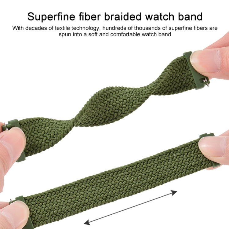 For Garmin Vivoactive 3 Adjustable Nylon Braided Elasticity Replacement Strap Watchband, 125mm, 135mm