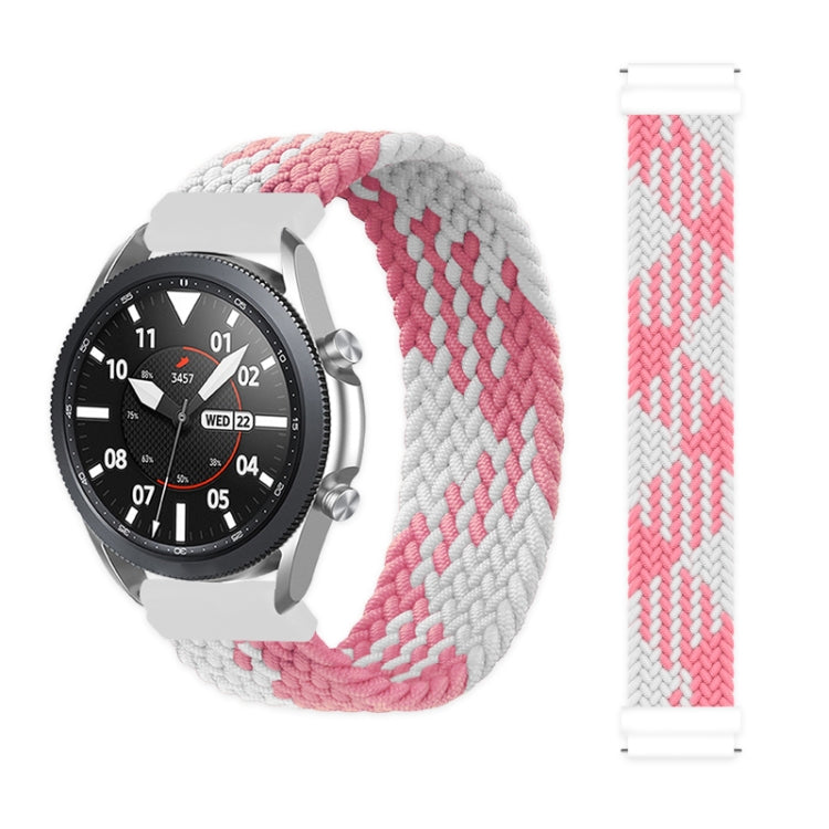 For Samsung Galaxy Watch 3 45mm Adjustable Nylon Braided Elasticity Replacement Strap Watchband, 145mm, 155mm