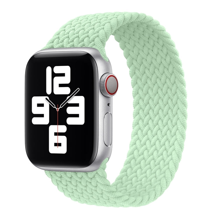 Metal Head Braided Nylon Solid Color Replacement Strap Watchband For Apple Watch Series 6 & SE & 5 & 4 40mm / 3 & 2 & 1 38mm, S 135mm