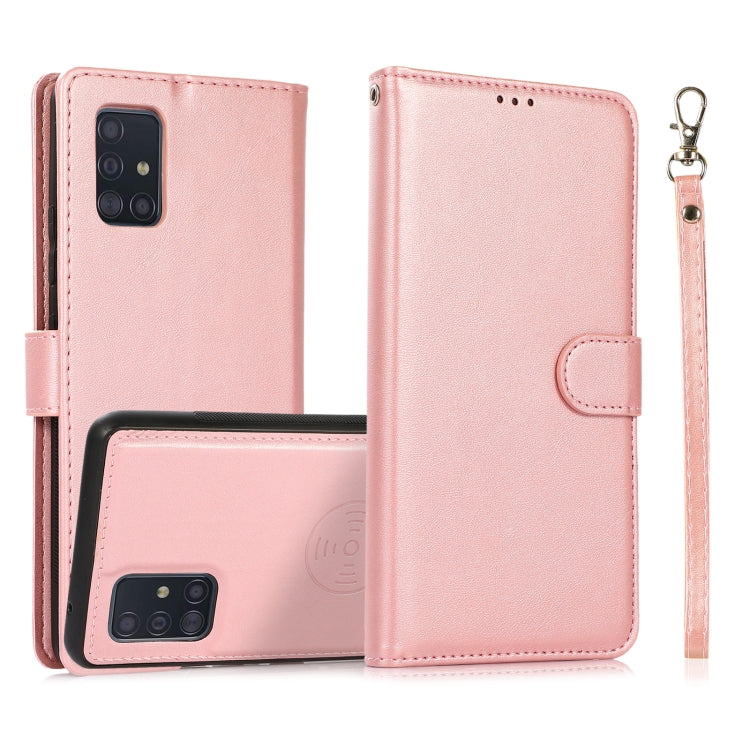 Calf Texture 2 in 1 Detachable Magnetic Back Cover Horizontal Flip Leather Case with Holder & Card Slots & Wallet & Photo Frame, For Samsung Galaxy A51 5G, For Samsung Galaxy A52 5G / 4G, For Samsung Galaxy A70, For Samsung Galaxy A71
